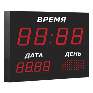 Импульс-410K-EURO-1TD-2TD-3DN часы-календарь электронные офисные Импульс-410K-EURO-1TD-2TD-3DN часы-календарь электронные офисные