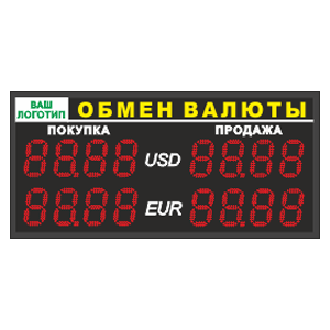 РВ табло курса валют уличные